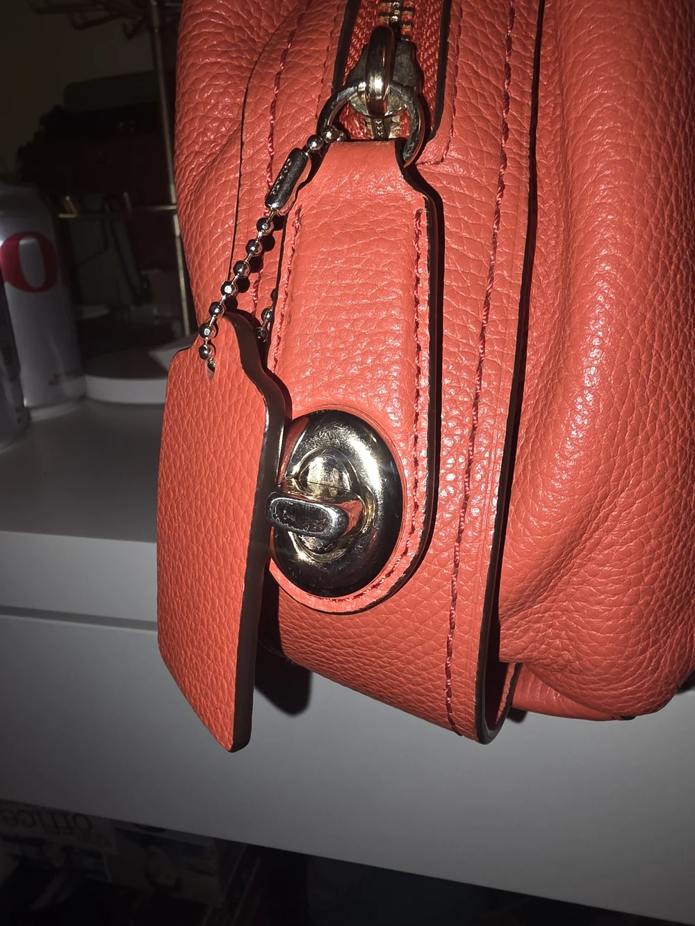 Coach Edie 30 Shoulder Bag in Coral